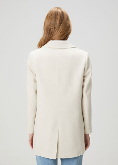 Beymen Club Light Beige Double-Breasted Coat - 4
