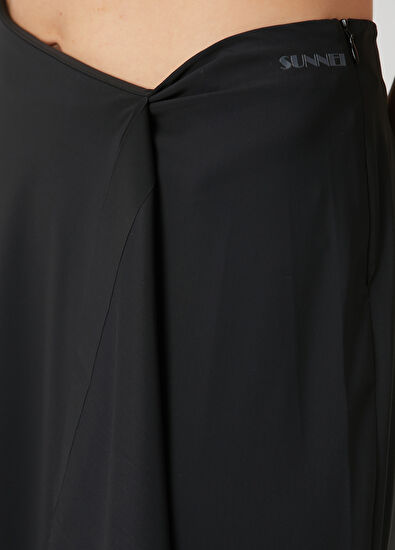 Sunnei Siyah Drapeli Asimetrik Etek - 5