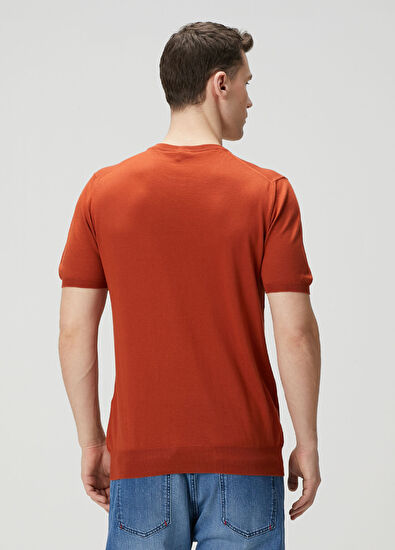 Kiton Kiremit Kısa Kollu Triko - 4