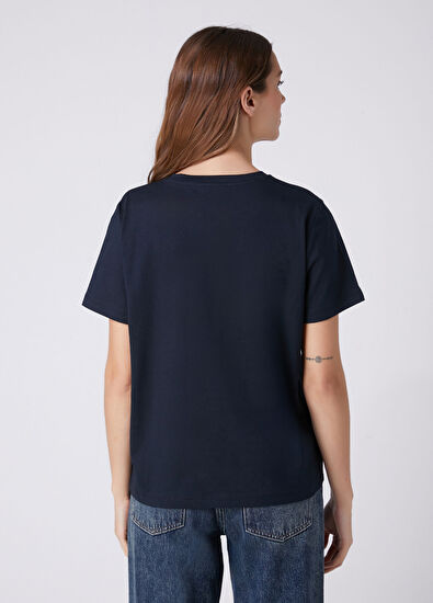 Beymen Club Petrol Logo Baskılı T-shirt - 5