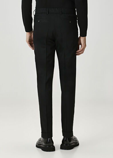 Marco Pescarolo Black Waist Corded Wool Trousers - 3