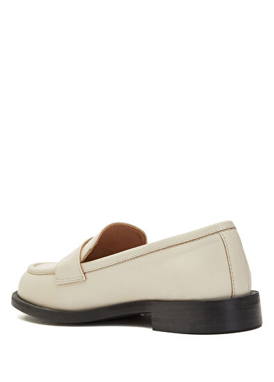 Beymen Club Ekru Kadın Deri Loafer - 3