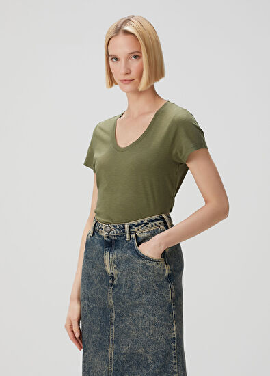 American Vintage Haki T-shirt - 3