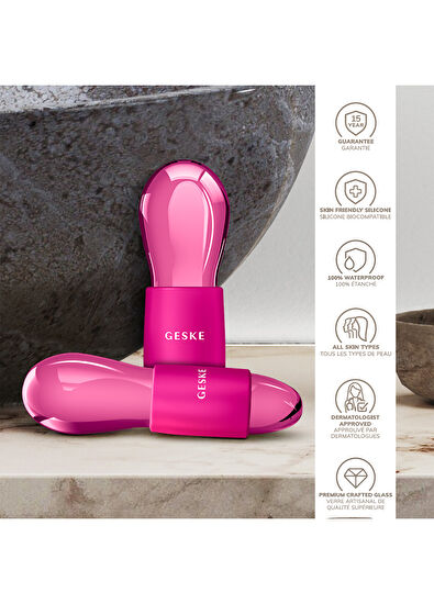 Geske Cool & Warm Duo Eye Massager Fuşya Sıcak ve Soğuk Göz ve Yüz Masaj Aleti  - 6