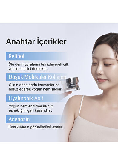 Lepique Glass Skin 14Days Miracle Retinol Night Cream Kırışıklık ve Elastikiyet Kaybı Önleyici Cam Cilt Görünümü Veren Retinollü Krem 50 ml - 5