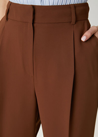 Beymen Club Kahverengi Havuç Kesim Krep Pantolon - 5