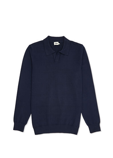 Beymen Club Navy Blue Polo Sweater - 7