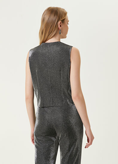 Beymen Club Gri Simli Yelek - 6