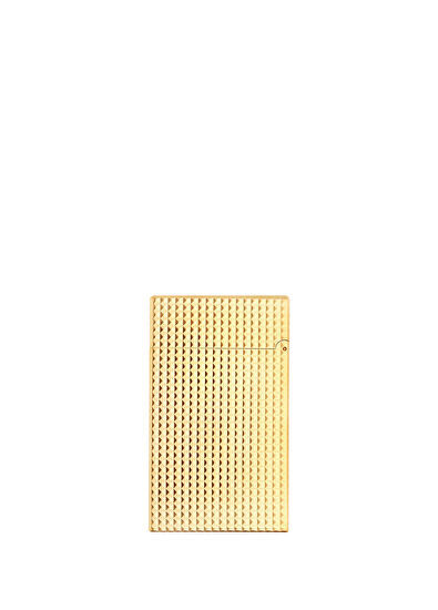 S.T. Dupont New Le Grand Dupont Diamond Head Altın Rengi Çakmak  - 4