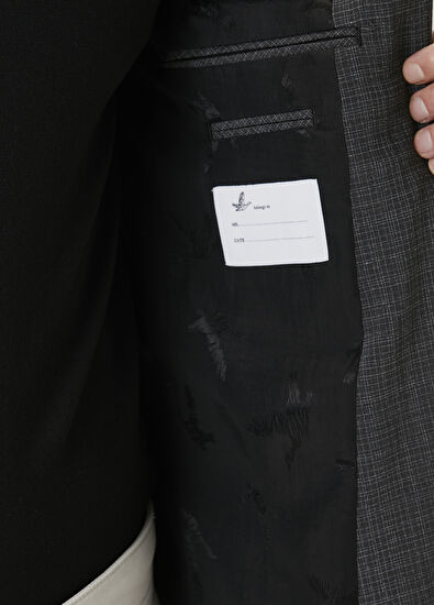 Beymen Club Anthracite Patterned Wool Jacket - 10