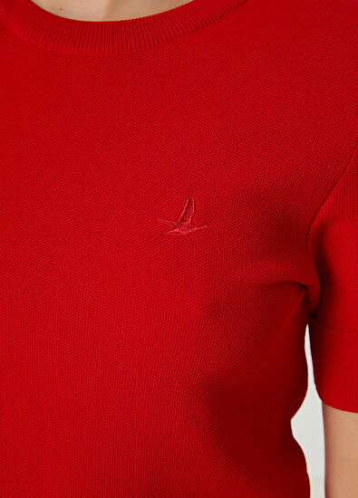 Beymen Club Kırmızı Kısa Kol Pike Triko - 5