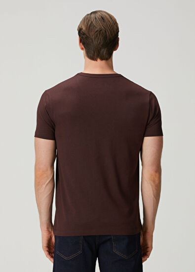 SimpleQloth Bosphorus Premium Modal Qsimple Muscle Up Fit Bordo Kısa Kollu Erkek T-shirt - 3