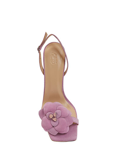 Beymen Club Pembe Çiçekli Kadın Deri Sandalet - 4