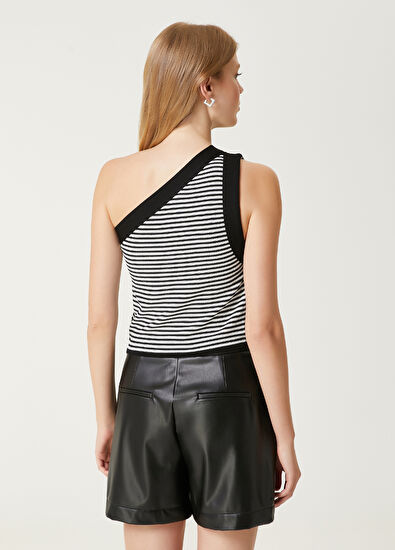 Beymen Club Black White Striped Tank Top - 6