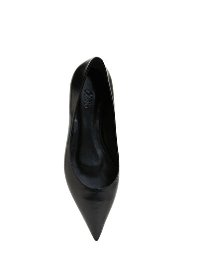 Beymen Club Black Leather Ballerinas - 4