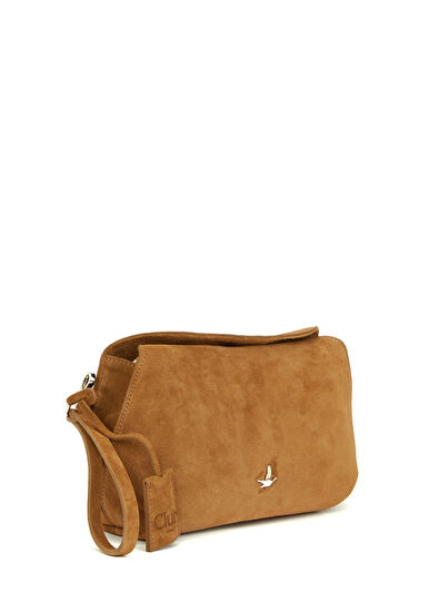 Beymen Club Taupe Women's Suede Clutch - 3
