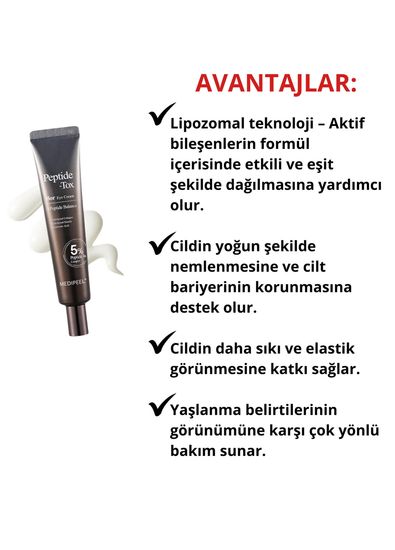 MEDIPEEL Peptide Bor Tox Eye Cream Peptit Kompleksi İçeren Lifting Göz Kremi 40 ml - 4