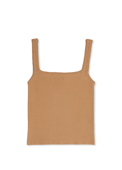 Beymen Club Beige Square Neck Tank Top - 7