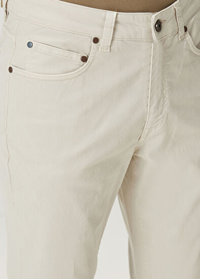 Boglioli Beyaz Jean Pantolon - 4