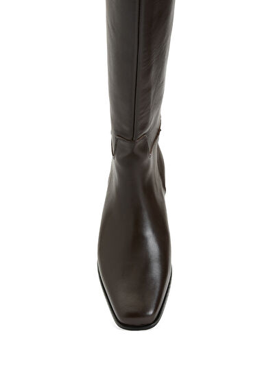 Beymen Club Dark Brown Womens Leather Boots - 4