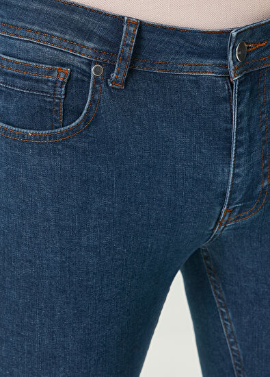Beymen Club Slim Fit Koyu Mavi Organik Pamuk Jean Pantolon - 4