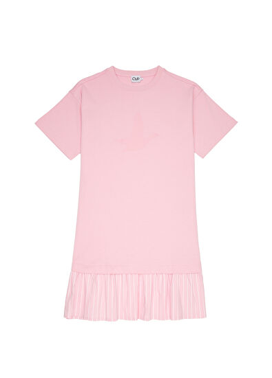 Beymen Club Pink Logo Detailed Mini Dress - 7