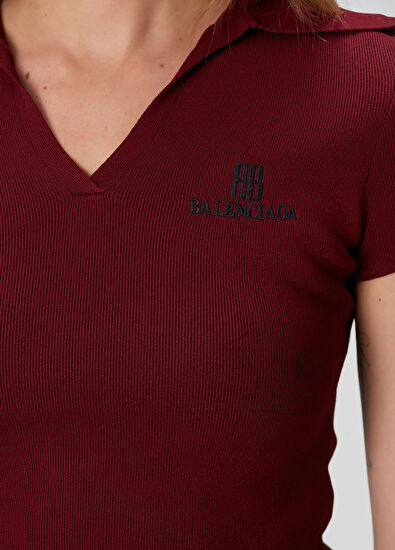 Balenciaga Bordo Polo T-shirt - 5