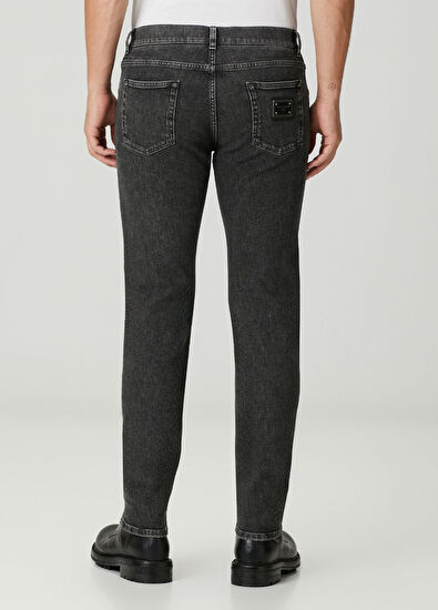 Slim Fit Gri Jean Pantolon - Görsel 5