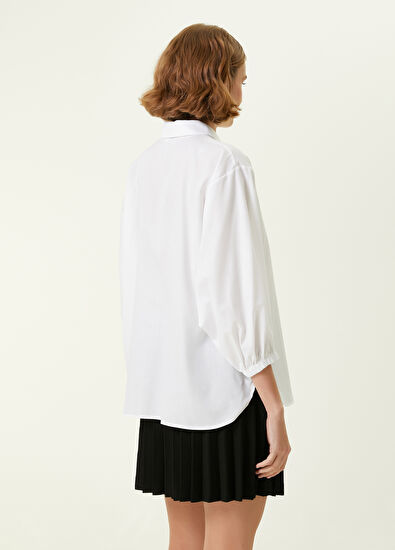 Beymen Club White Balloon Sleeve Shirt - 5