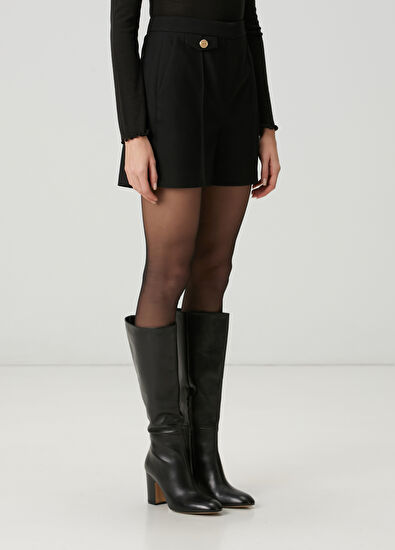 Beymen Club Siyah Yün Twill Şort - 3