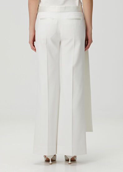 Victoria Beckham New Gigi Krem Kuşak Detaylı Pantolon - 4