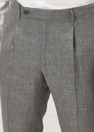 Rota Koyu Gri Yün Pantolon - 4