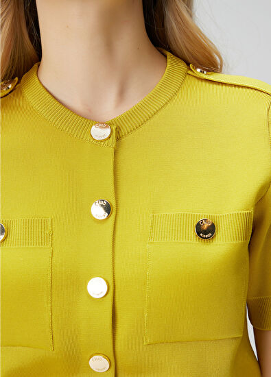 Beymen Club Neon Sarı Kutu Formlu Triko Ceket - 6