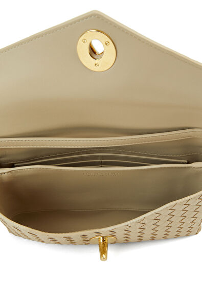 Knot Lock Bej Kadın Deri Çanta - Görsel 6