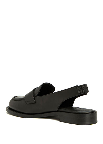 Beymen Club Siyah Kadın Deri Slingback Loafer - 3
