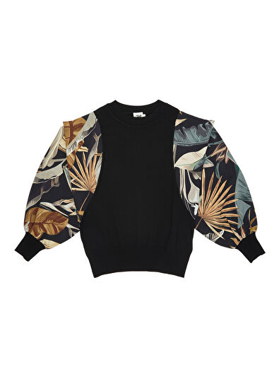 Beymen Club Siyah Desenli İpek Garnili Kazak - 7