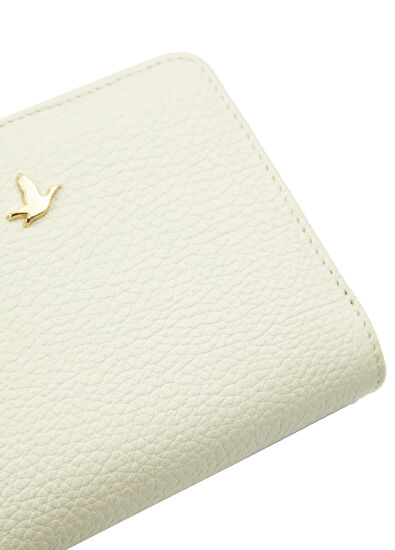 Beymen Club Ekru Logolu Kadın Deri Cüzdan - 5