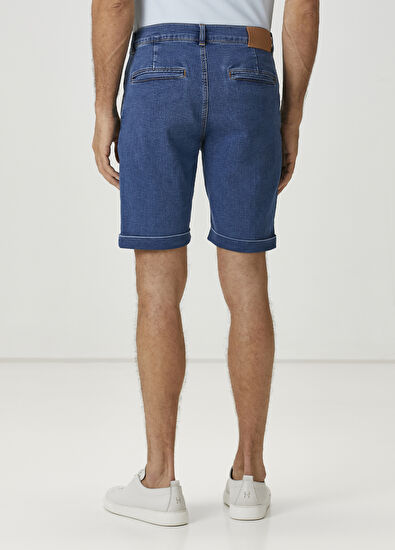 Beymen Club Blue Denim Shorts - 3