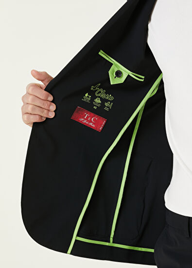 Beymen Club Slim Fit Siyah Teknik Kumaş Takım Elbise - 9