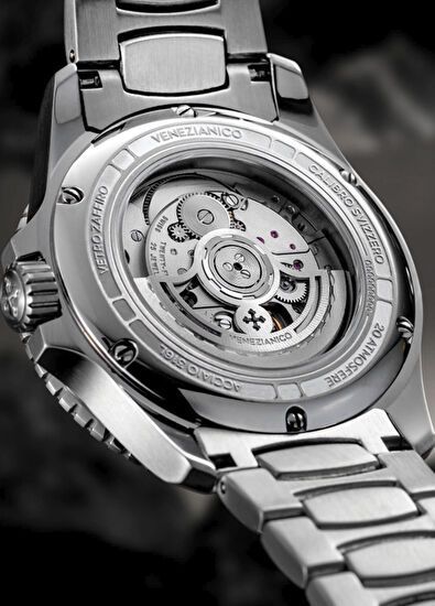 Venezianico 4821501C-Where is Gmt Ceratung Automatic Black Steel Men's Watch - 5