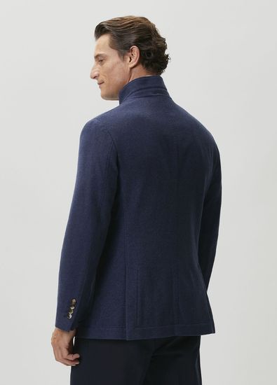 Brunello Cucinelli Dark Blue Cashmere Jacket - 4
