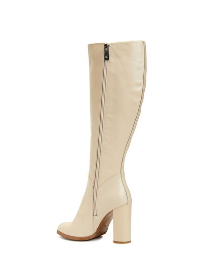 Beymen Club Beige Womens Leather Boots - 3