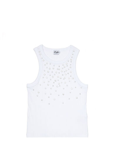 Beymen Club White Embellished Tank Top - 7