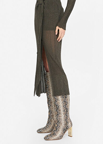 Liu Jo Lurex Yeşil Kadın Kalem Etek - 7