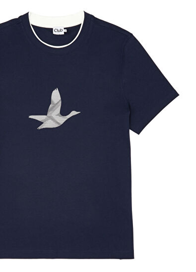 Beymen Club Regular Fit Lacivert Kaz Logolu T-shirt - 5