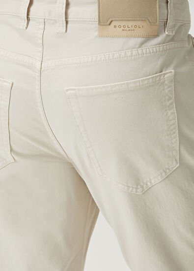 Boglioli Beyaz Jean Pantolon - 5