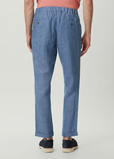 Beymen Club Blue Linen Pants - 3