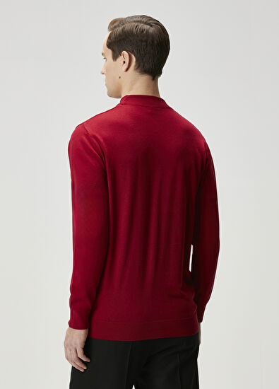 Beymen Club Bordo Yarım Balıkçı Yaka Kazak - 4