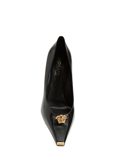 Versace Siyah Deri Stiletto - 4