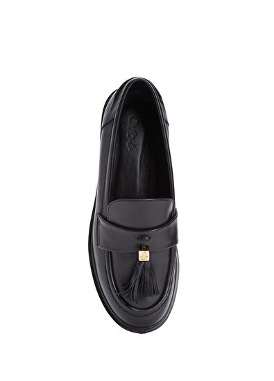 Beymen Club Black Tassel Women's Leather Loafers - 4